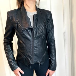 Black leather jacket